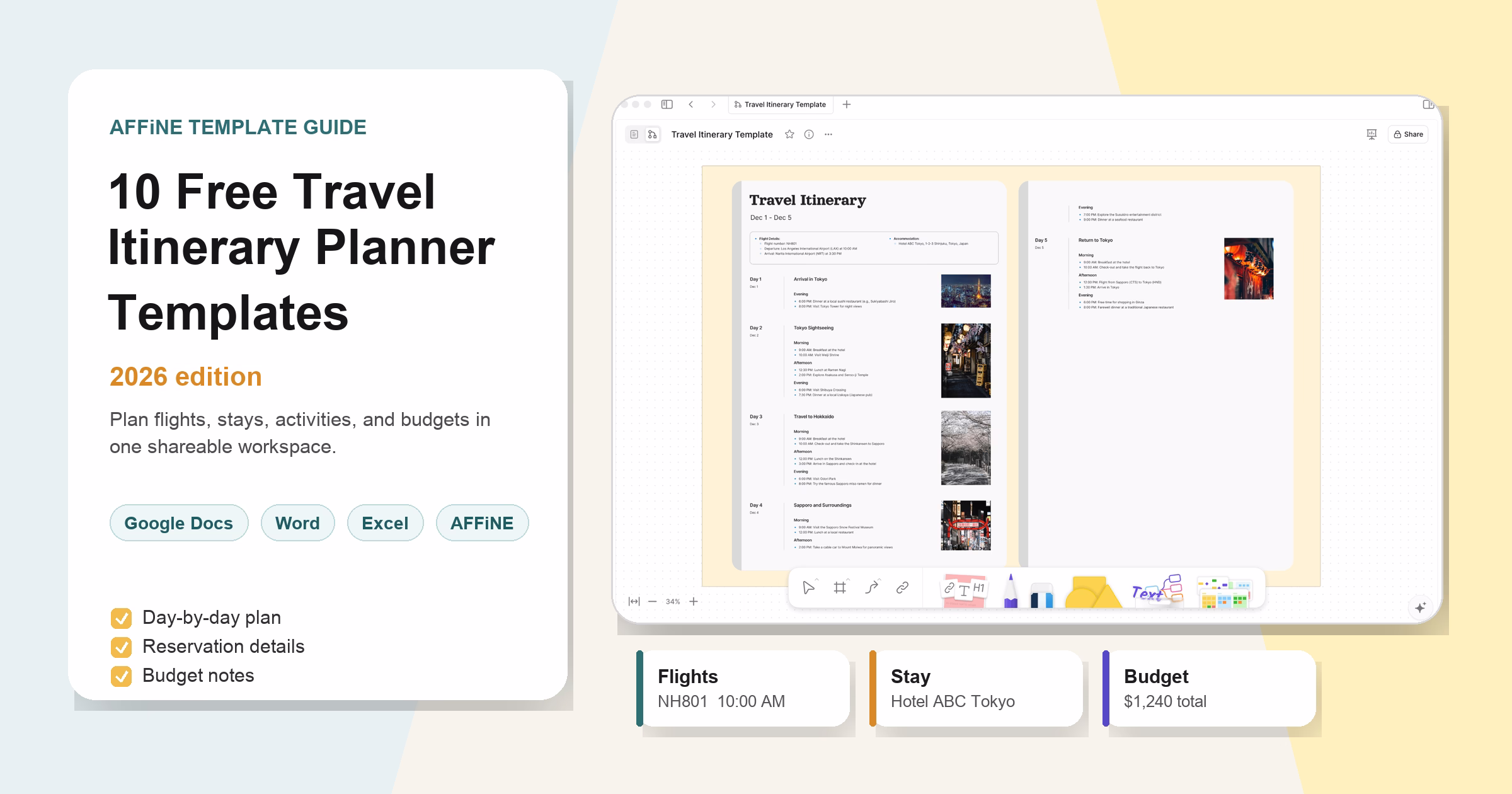 10 Free Travel Itinerary Planner Templates 2026