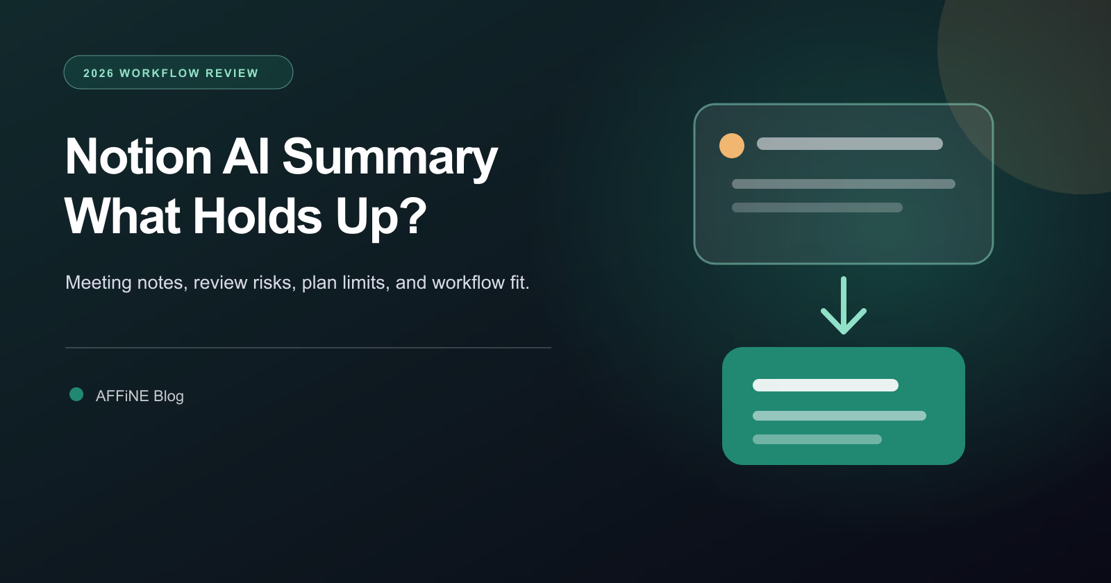 Notion AI Summarization Review: 2026 Workflow Fit