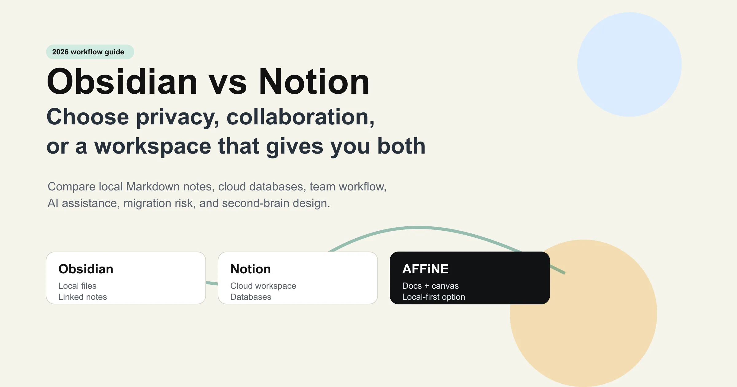 Obsidian vs Notion: Which Fits Your Workflow in 2026?