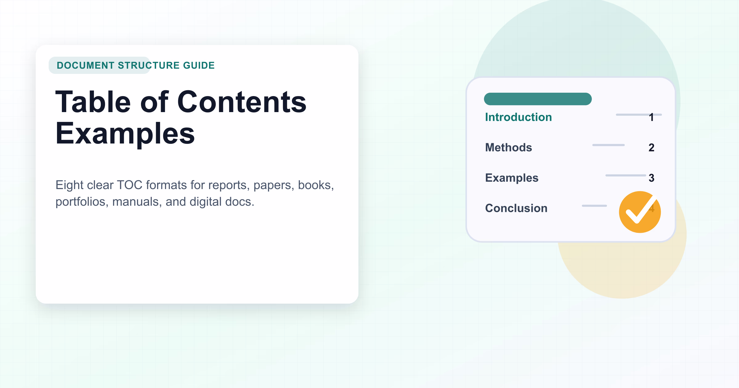 Table of Contents Examples: 8 Clear Formats for Documents