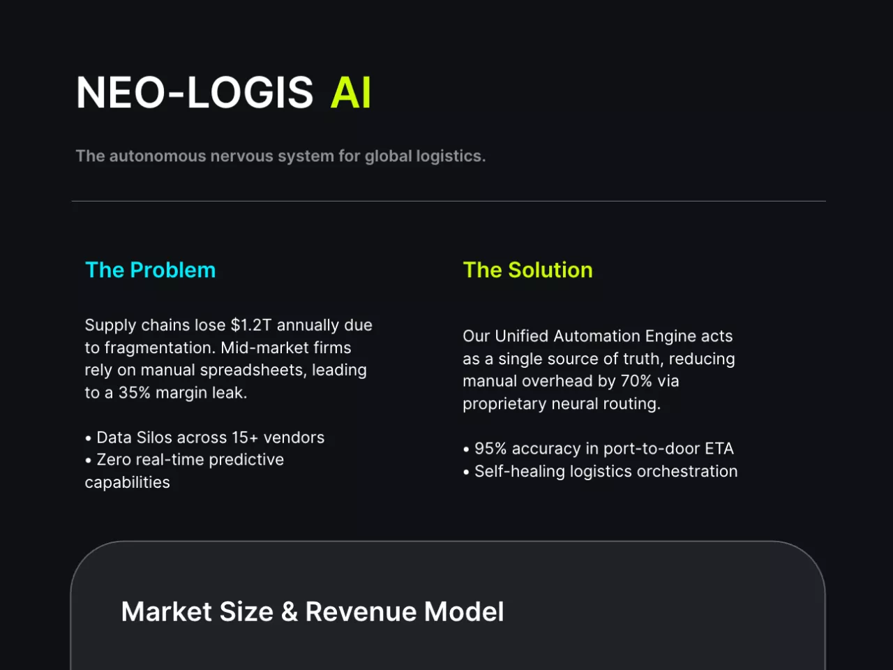Startup Investor Pitch: Business One Pager