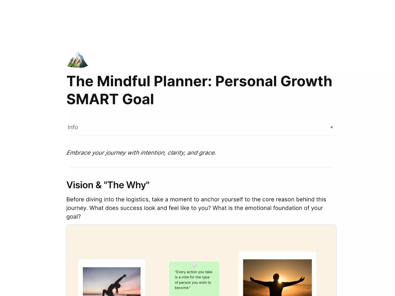The Mindful Planner: Personal Growth SMART Goal